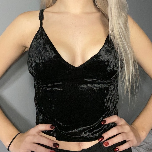 Ransom Tops - Black Velvet TankTop